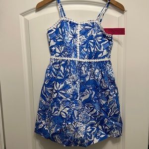 NWT Lilly Pulitzer Girls Dress - Blue Tang Flocking Fabulous Size 10